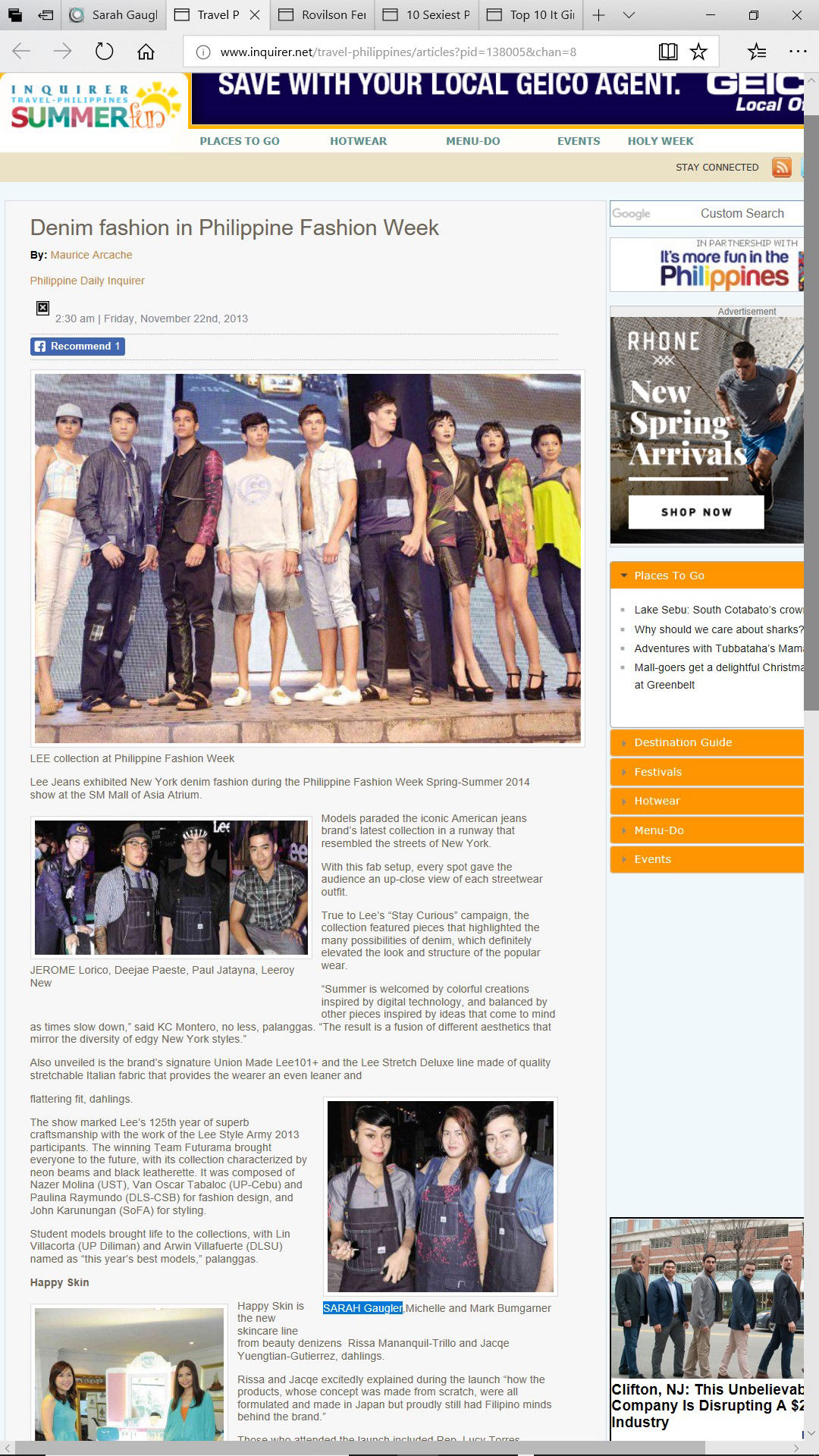 Denim fashion in Philippine Fashion Week Sarah Gaugler